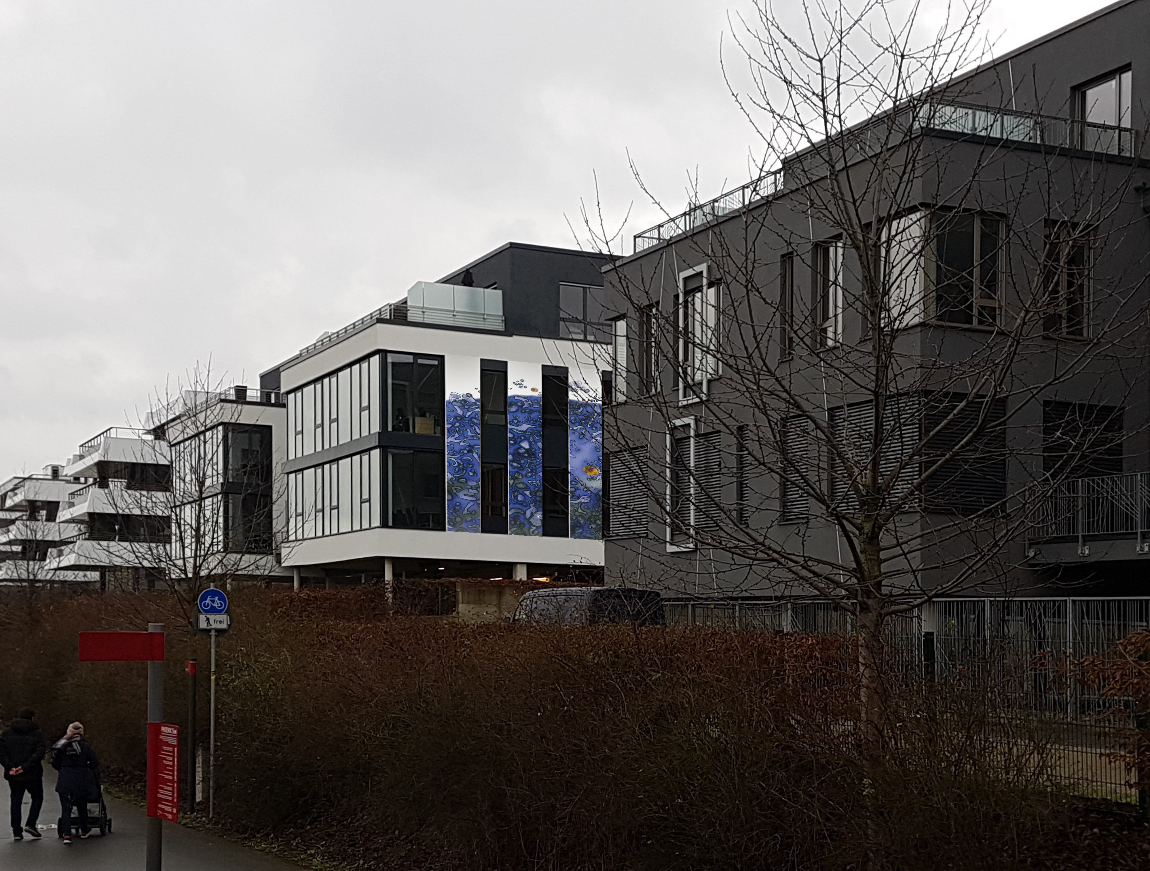 Glasfassade, Vorwandmontage